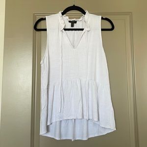 J Crew white peplum blouse